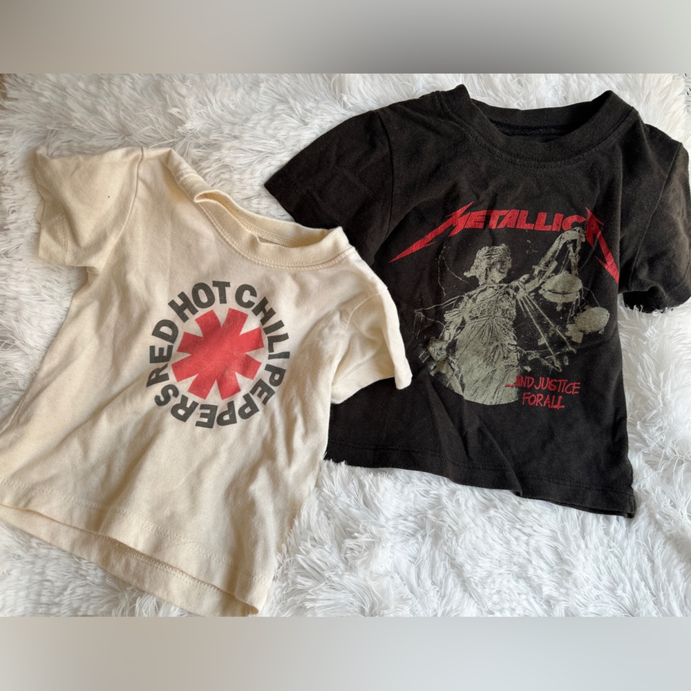 Used Size 18 months band graphic shirts